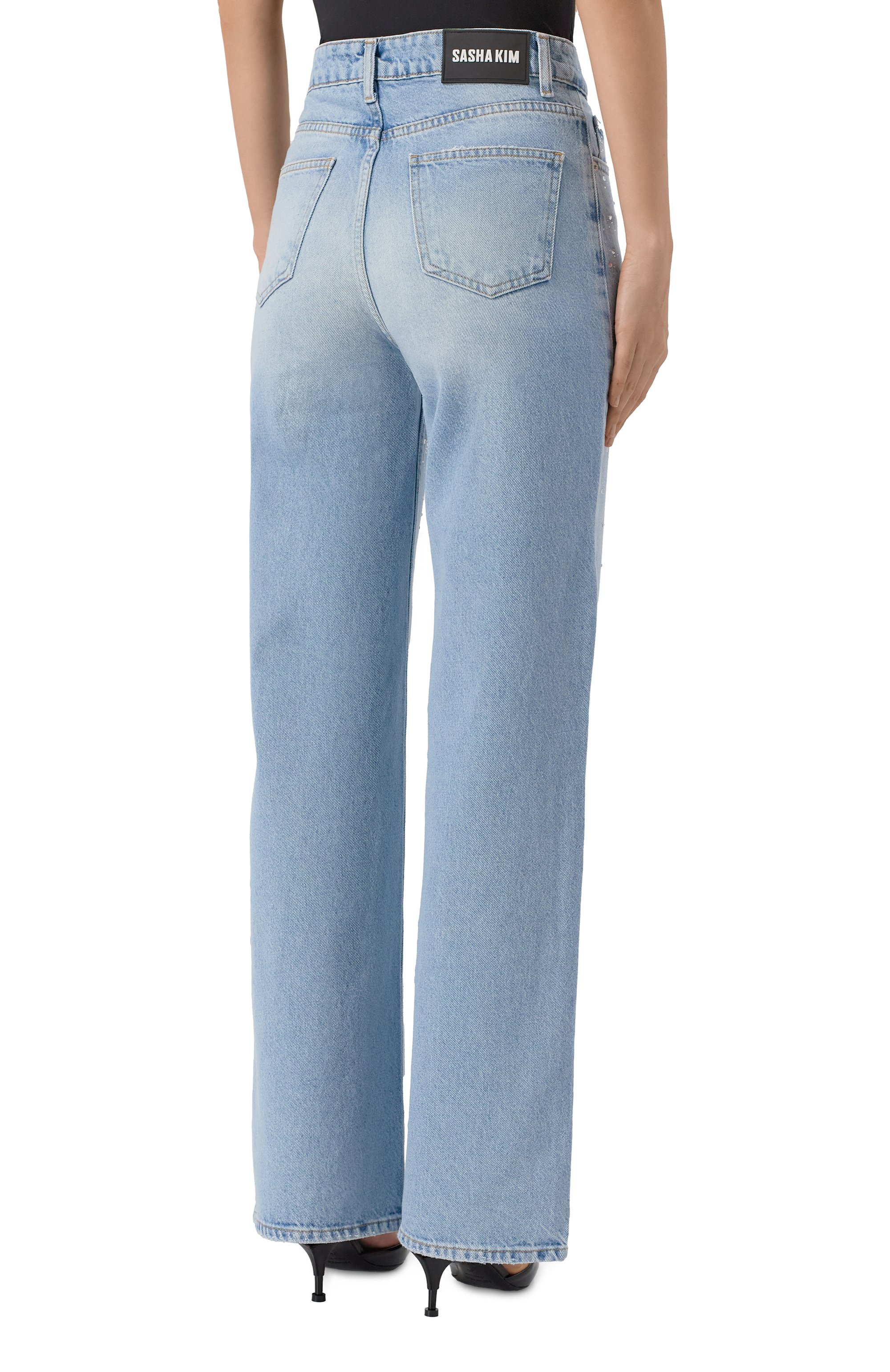 Джинсы с отделкой стразами SASHA KIM, арт. УТ-00001792, фото 4