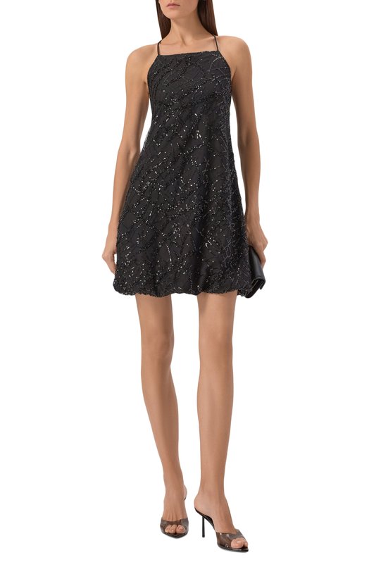 Платье с отделкой пайетками Emporio Armani EW003609/AF10242 Чёрный  EW003609/AF10242 Фото 2