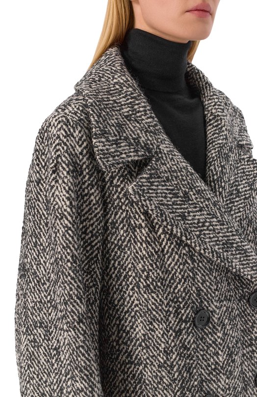 Шерстяное пальто Dolce & Gabbana F0W3QT/FCZAC Серый  F0W3QT/FCZAC Фото 5