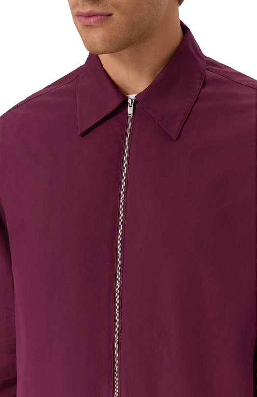 Хлопковая куртка-рубашка Jil Sander J22DL0249/J45002 Бордовый  J22DL0249/J45002 Фото 5