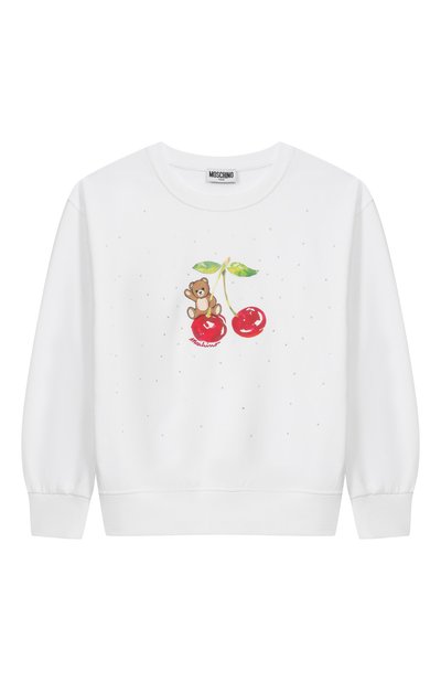 Хлопковый свитшот с отделкой стразами MOSCHINO, арт. HDF060/LDA25_001