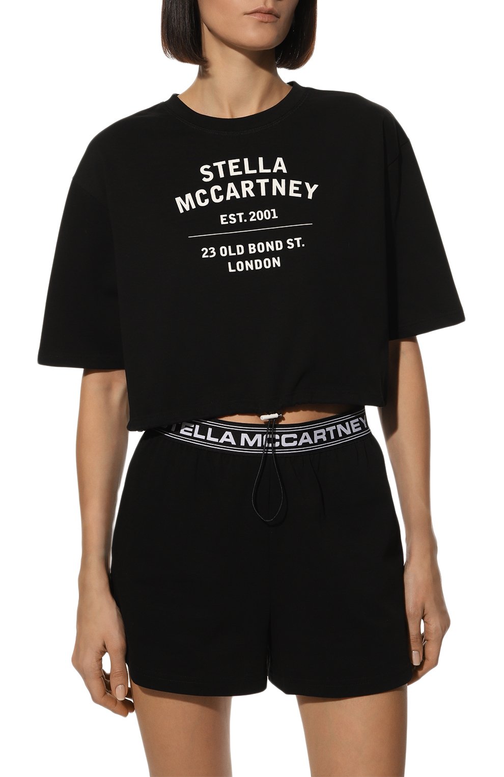 Хлопковая футболка STELLA MCCARTNEY черного цвета по цене 29950 руб., арт. S7M411740, фото 3 Хлопковая футболка STELLA MCCARTNEY, арт. S7M411740, фото 3