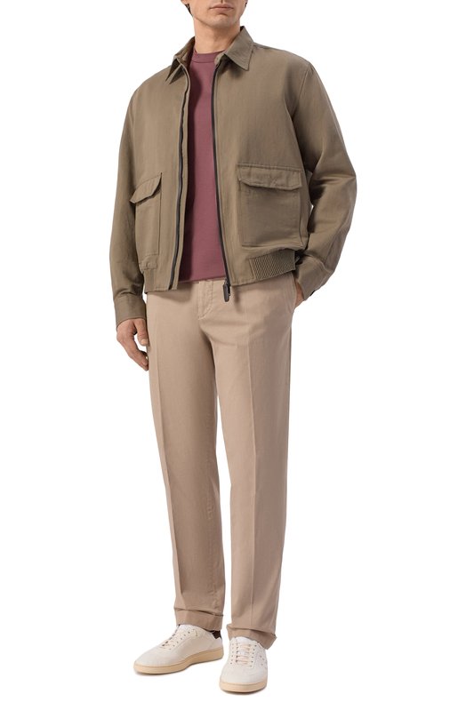 Хлопковая футболка Brioni UJSY0L/0D620 Розовый  UJSY0L/0D620 Фото 2