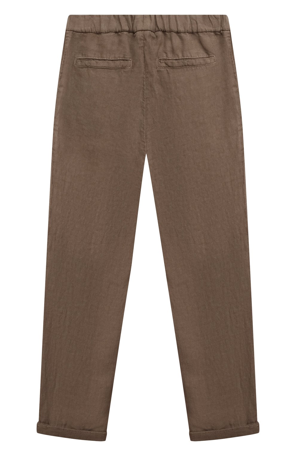 Льняные брюки BRUNELLO CUCINELLI коричневого цвета по цене 52050 руб., арт. B243DP113C, фото 2 Льняные брюки BRUNELLO CUCINELLI, арт. B243DP113C, фото 2