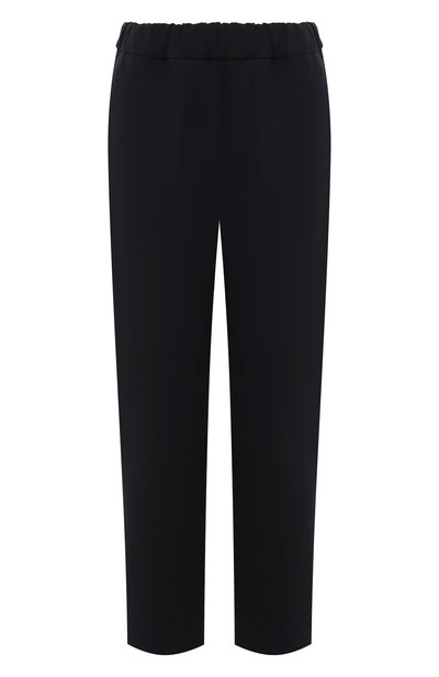 Брюки из хлопка и шелка NOBLE&BRULEE темно-синего цвета по цене 31200 руб., арт. NB9505/1, фото 1 Брюки из хлопка и шелка NOBLE&BRULEE, арт. NB9505/1, фото 1