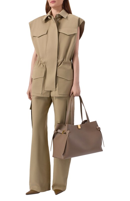 Сумка-тоут Gyoza Yuzefi GY0ZA T0TE/PEBBLE GRAIN LEATHER Бежевый  GY0ZA T0TE/PEBBLE GRAIN LEATHER Фото 3