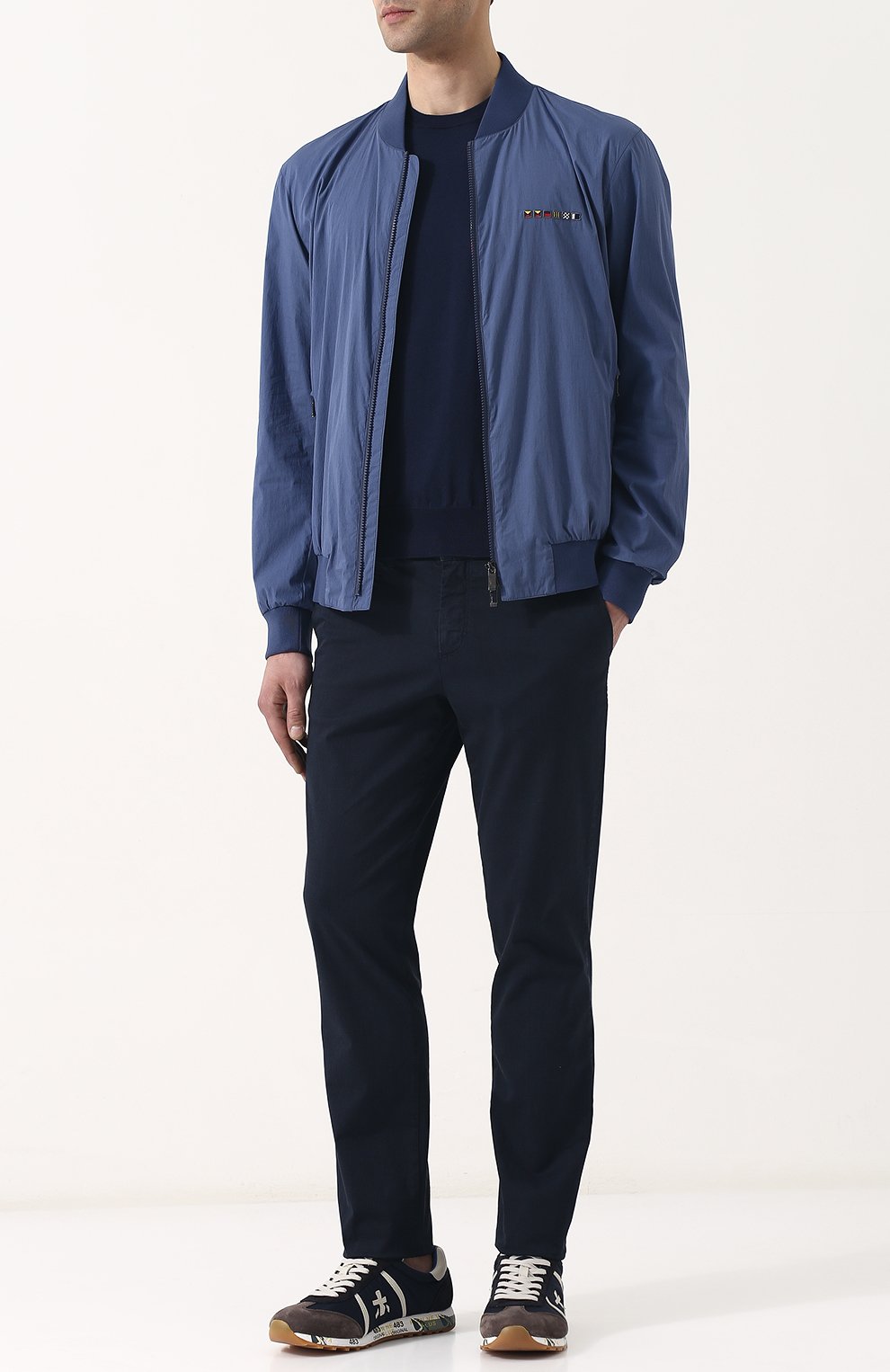 Джемпер с короткими рукавами из смеси хлопка и кашемира FIORONI, арт. M16609A2, фото 2