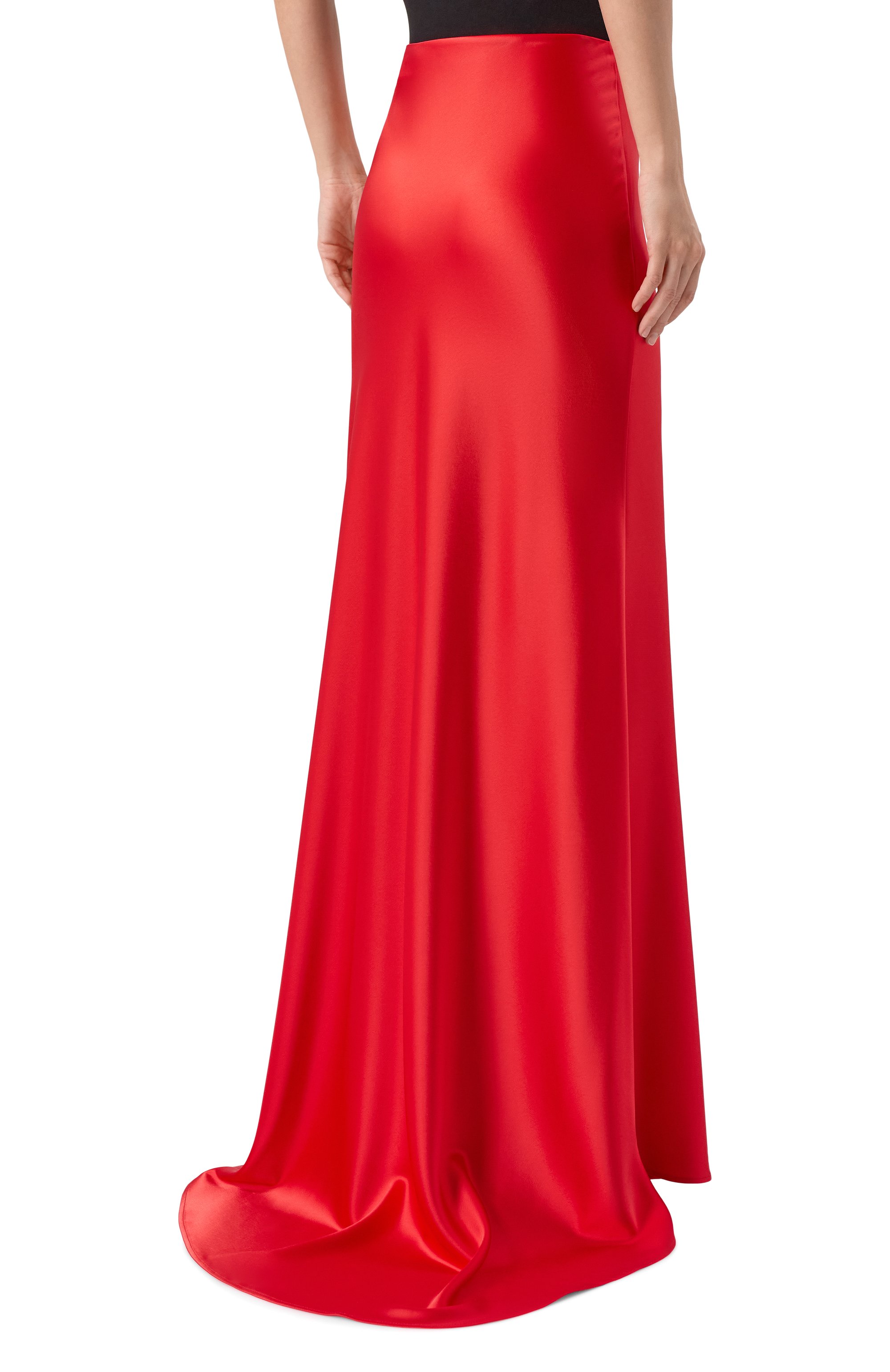 Атласная юбка KITON красного цвета по цене 207000 руб., арт. D54221K04S7517, фото 4 Атласная юбка KITON, арт. D54221K04S7517, фото 4