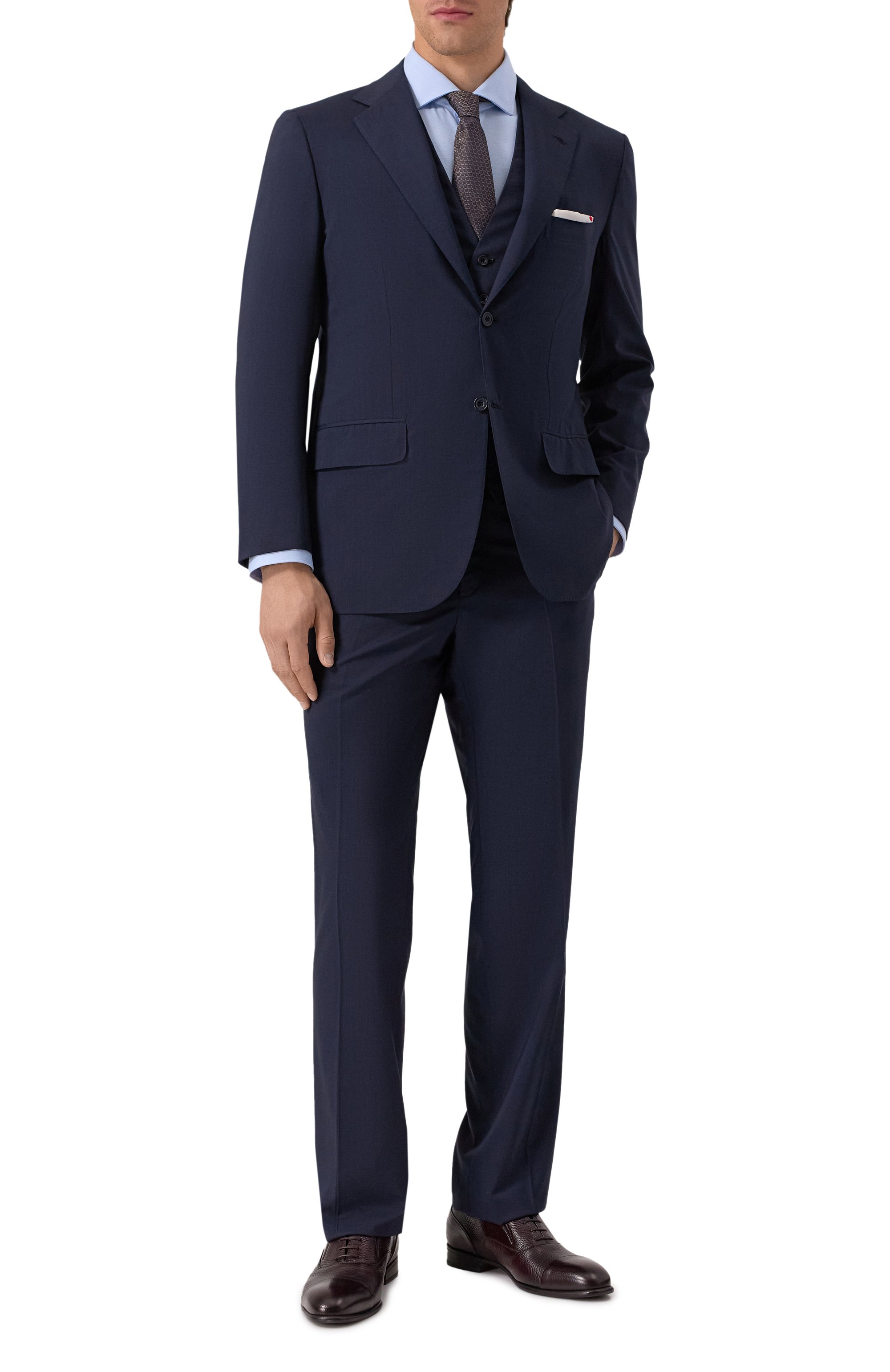 Шерстяной костюм-тройка KITON, арт. UAGL81K01X37, фото 2