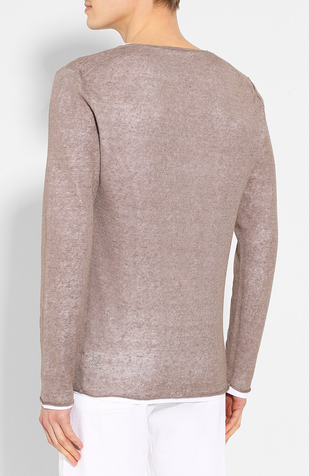 Льняной джемпер DANIELE FIESOLI коричневого цвета по цене 23300 руб., арт. DF 0365/J, фото 4 Льняной джемпер DANIELE FIESOLI, арт. DF 0365/J, фото 4