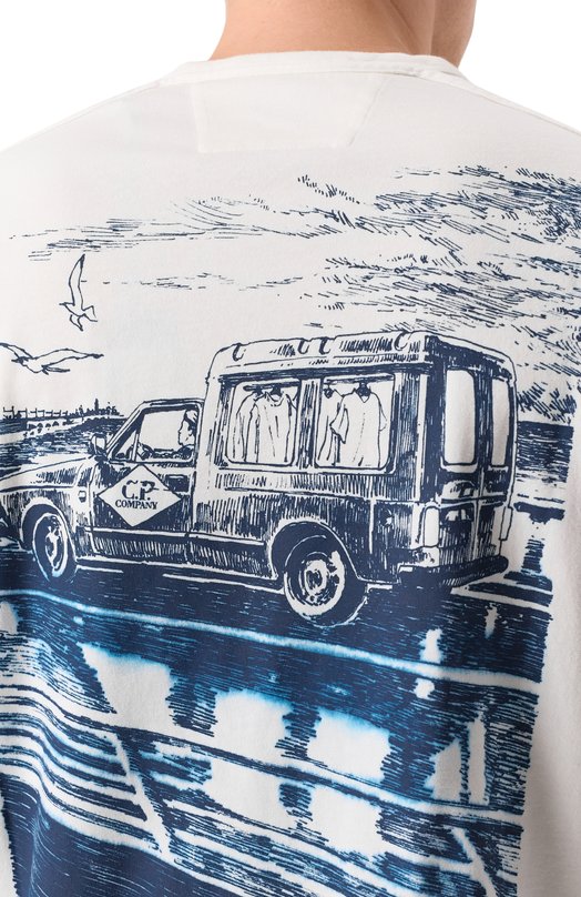 Хлопковая футболка C.P. Company 20CMTS267A/110656W Белый  20CMTS267A/110656W Фото 5