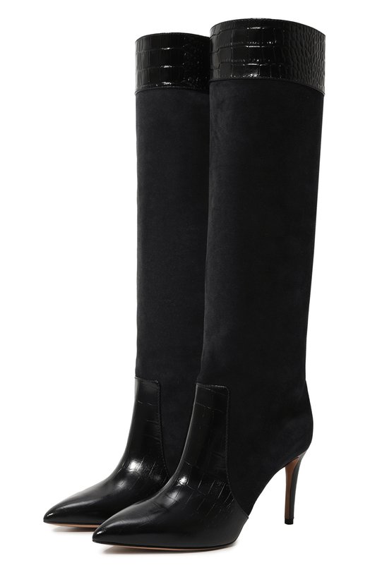 Замшевые сапоги Stiletto 85 Paris Texas PX1276/XC0V3 Чёрный PX1276/XC0V3