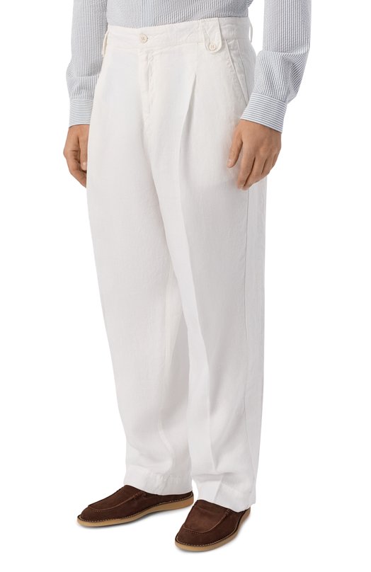 Льняные брюки InLinum MIAKY/TR0PEA Белый  MIAKY/TR0PEA Фото 3