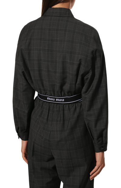 Шерстяной бомбер MIU MIU, арт. ML830-10KS-F0480, фото 4