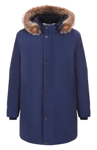 Мужская кожаная куртка с отделкой из енота STEFANO RICCI, арт. M7J5300435/MKFUM