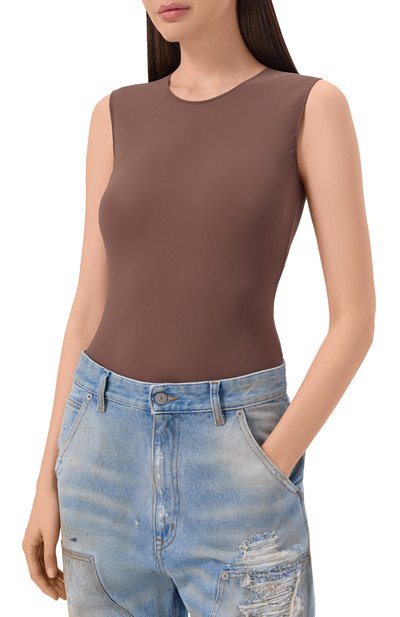 Боди MAISON MARGIELA коричневого цвета по цене 45950 руб., арт. S29NA0179/M20039, фото 3 Боди MAISON MARGIELA, арт. S29NA0179/M20039, фото 3