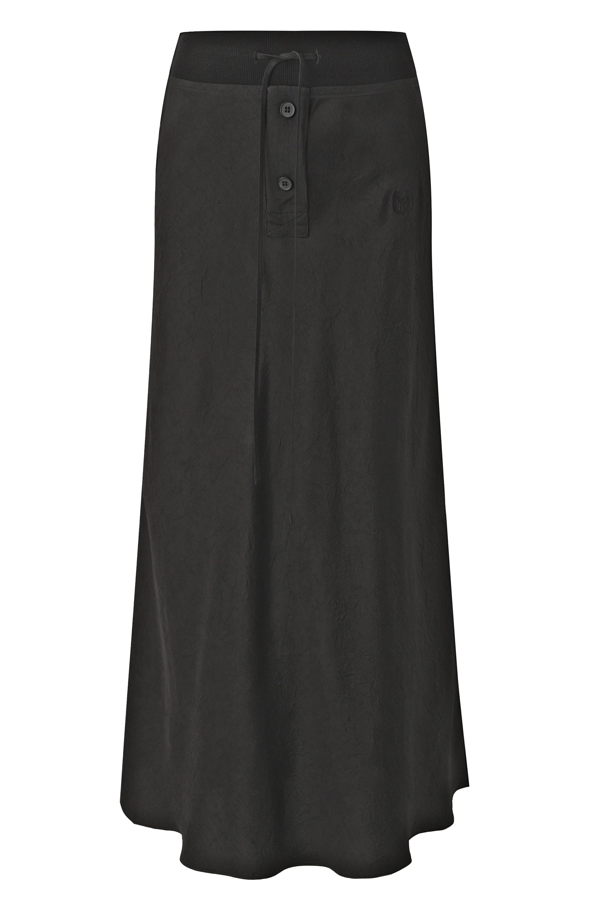 Юбка YUZEFI черного цвета по цене 36500 руб., арт. YUZRS25-RW-SK09-01, фото 1 Юбка YUZEFI, арт. YUZRS25-RW-SK09-01, фото 1