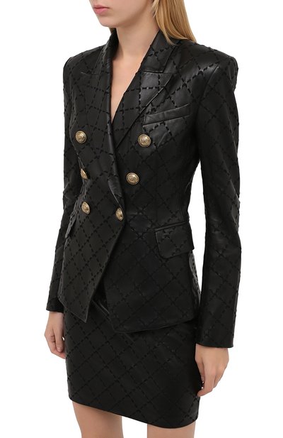 Кожаный жакет BALMAIN, арт. UF17110/L027, фото 4