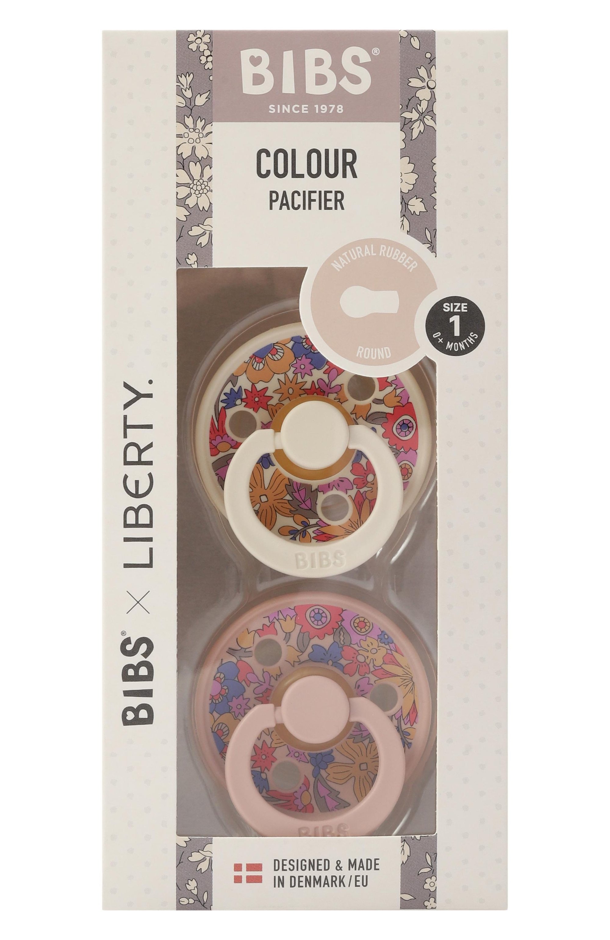 Набор из двух пустышек bibs x liberty BIBS разноцветного цвета по цене 1950 руб., арт. 11021101, фото 1 Набор из двух пустышек bibs x liberty BIBS, арт. 11021101, фото 1