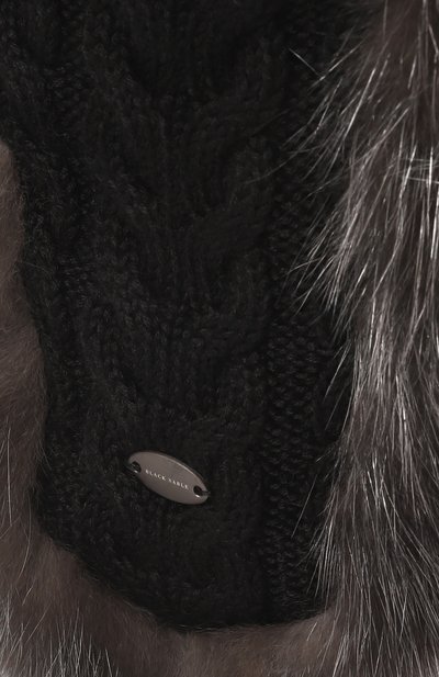 Кашемировая шапка-ушанка с мехом соболя BLACK SABLE, арт. BS-24005SS, фо�то 3