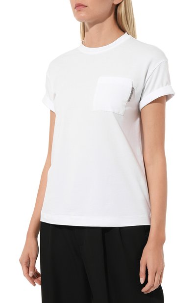 Хлопковая футболка BRUNELLO CUCINELLI, арт. M0T18BB300, фото 3