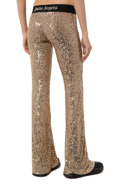 Брюки с отделкой пайетками PALM ANGELS, арт. PWCA101F24FAB002, фото 4