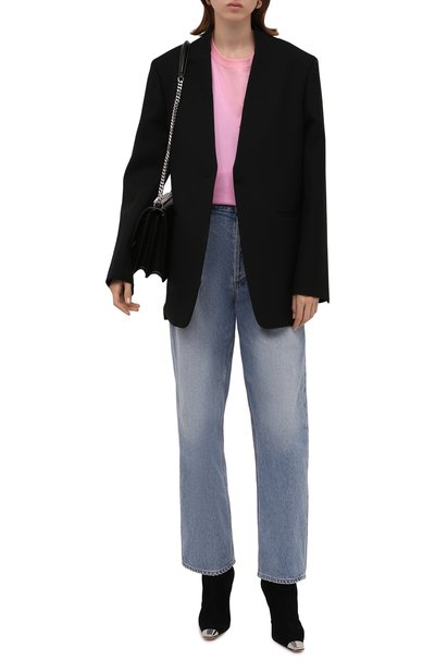 Хлопковая футболка MSGM розового цвета по цене 17100 руб., арт. 3142MDM195 217798, фото 2 Хлопковая футболка MSGM, арт. 3142MDM195 217798, фото 2