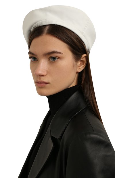 Кожаный берет COCOSHNICK HEADDRESS, арт. beretwhite, фото 2