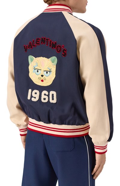 Бомбер из шерсти и хлопка VALENTINO разноцветного цвета по цене 456000 руб., арт. 7V3CIP63/AWS, фото 4 Бомбер из шерсти и хлопка VALENTINO, арт. 7V3CIP63/AWS, фото 4