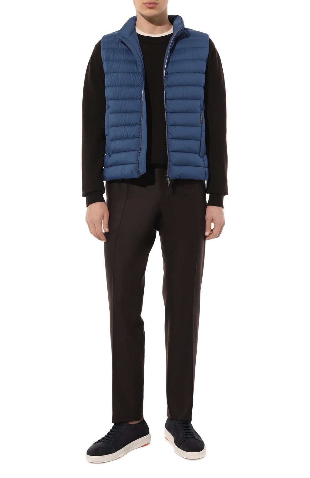 Замшевые кеды cleanic SANTONI темно-синего цвета по цене 54400 руб., арт. MBCD21571BARCSB7E82, фото 2 Замшевые кеды cleanic SANTONI, арт. MBCD21571BARCSB7E82, фото 2