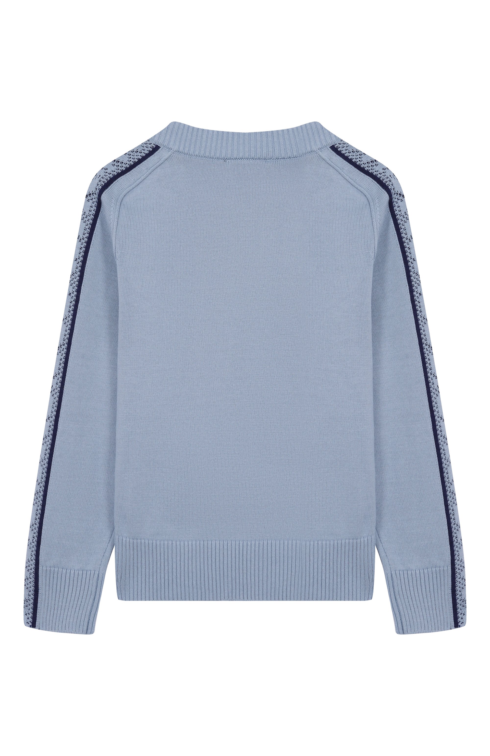 Хлопковый кардиган EMPORIO ARMANI голубого цвета по цене 17250 руб., арт. EB001218/AF23410, фото 2 Хлопковый кардиган EMPORIO ARMANI, арт. EB001218/AF23410, фото 2