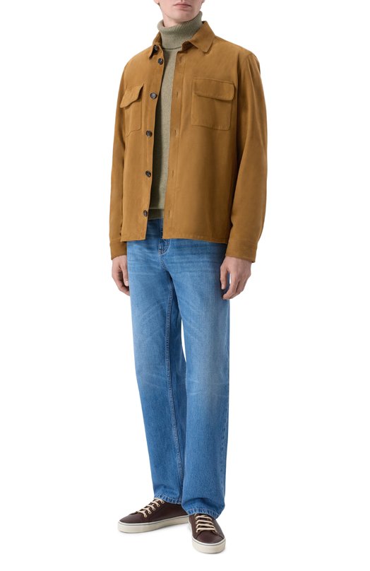 Кашемировый свитер Loro Piana FA06886 Хаки  FA06886 Фото 2