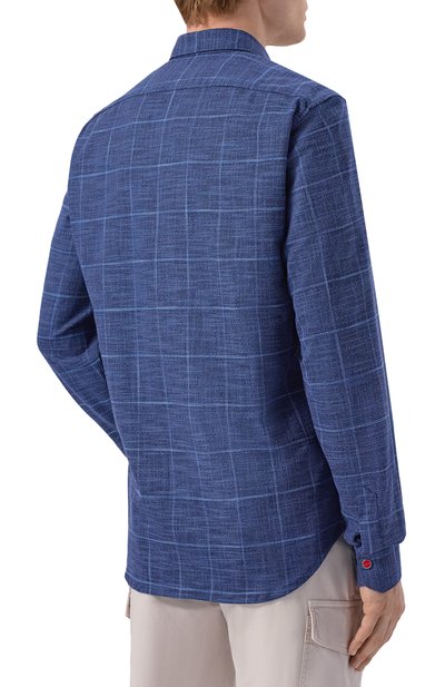 Рубашка из шерсти и шелка KITON, арт. UMCBUBAK0627G, фото 4