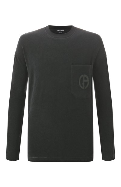 Мужская хлопковый лонгслив GIORGIO ARMANI, арт. GM001249/TE13896