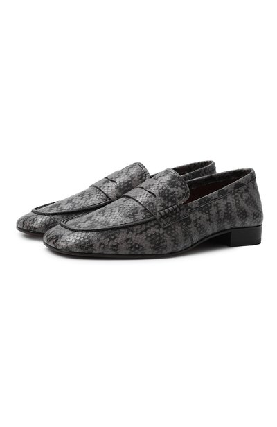 Кожаные пенни-лоферы DRIES VAN NOTEN серого цвета по цене 99500 руб., арт. 131711/0305, фото 1 Кожаные пенни-лоферы DRIES VAN NOTEN, арт. 131711/0305, фото 1
