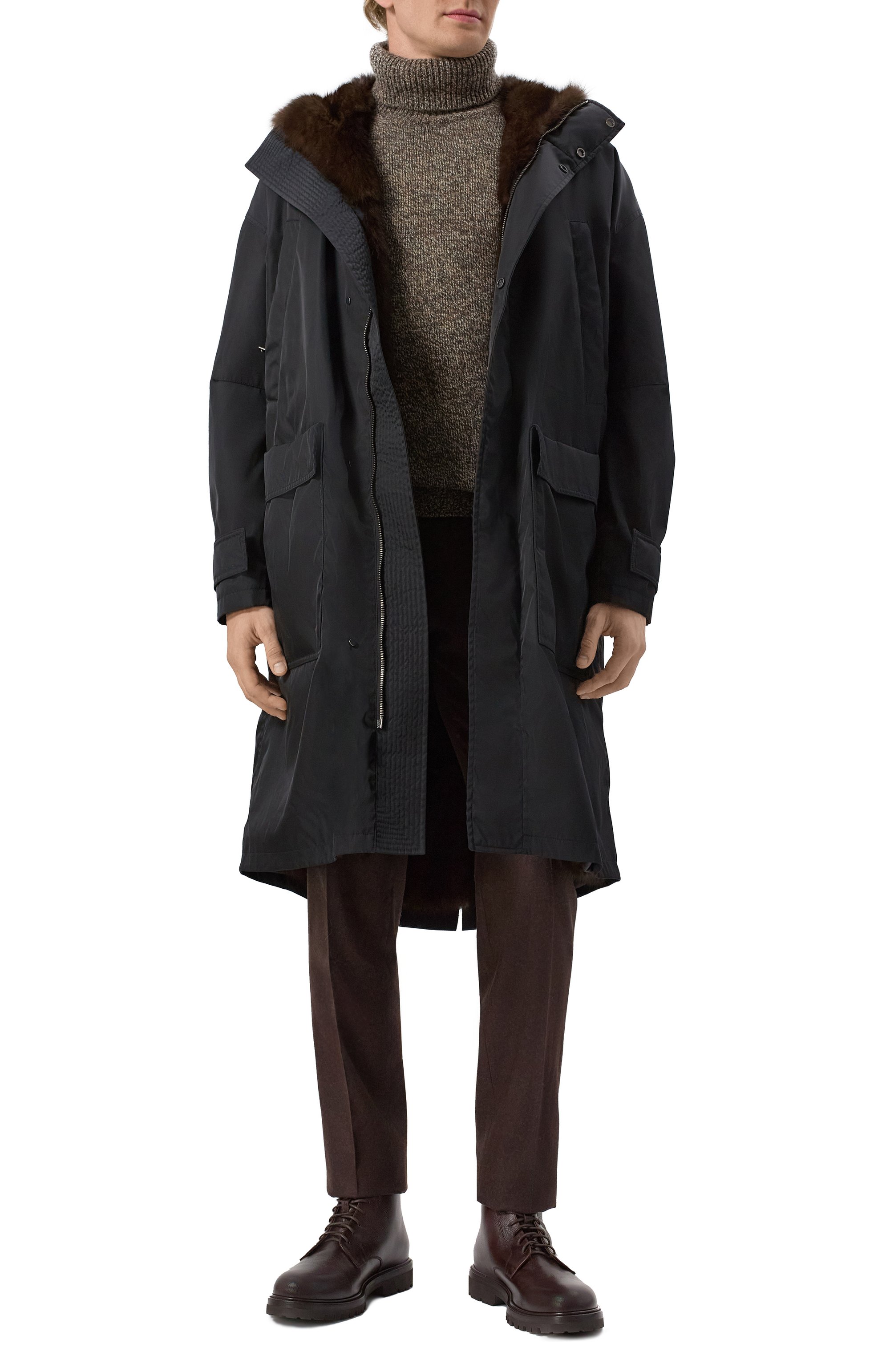 Парка с подкладкой из соболя MVST, арт. FTEPL-ES4395SB/GR1651, фото 2