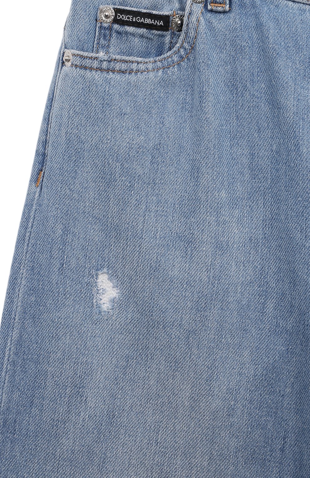 Джинсы DOLCE & GABBANA голубого цвета по цене 37100 руб., арт. L42F74/LDC48, фото 3 Джинсы DOLCE & GABBANA, арт. L42F74/LDC48, фото 3