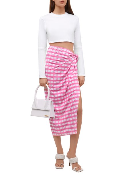Юбка JACQUEMUS розового цвета по цене 26200 руб., арт. 221SW003-2026, фото 2 Юбка JACQUEMUS, арт. 221SW003-2026, фото 2