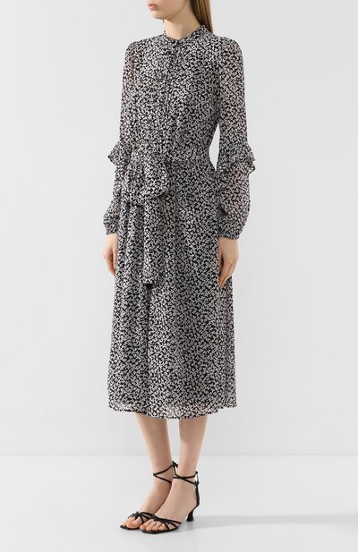 Платье-миди MICHAEL MICHAEL KORS черно-белого цвета по цене 32750 руб., арт. MH98ZCYDGJ, фото 3 Платье-миди MICHAEL MICHAEL KORS, арт. MH98ZCYDGJ, фото 3