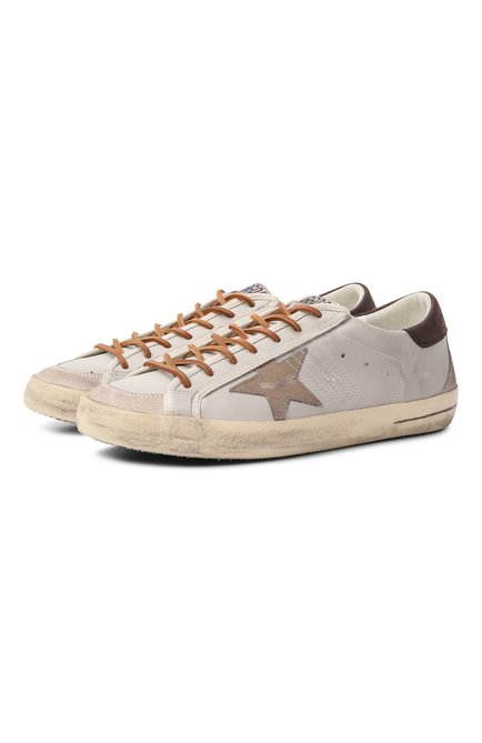 Мужские кожаные кеды super-star GOLDEN GOOSE DELUXE BRAND, арт. GMF00595.F007338