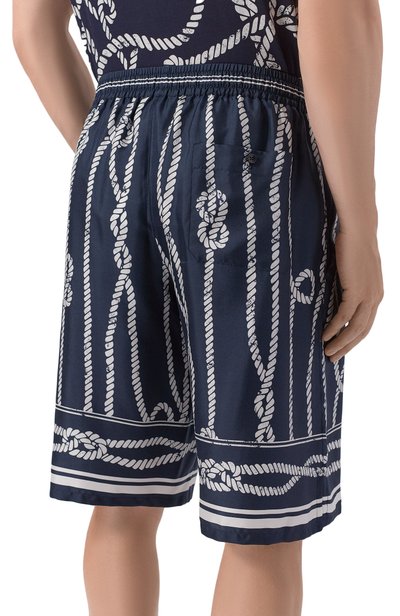 Шелковые шорты DOLCE & GABBANA темно-синего цвета по цене 139500 руб., арт. GV37AT/HI143, фото 4 Шелковые шорты DOLCE & GABBANA, арт. GV37AT/HI143, фото 4