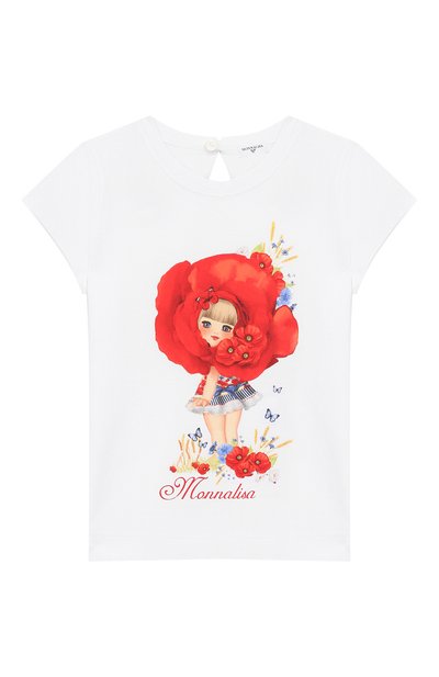 Хлопковая футболка MONNALISA, арт. 313605SD, фото 1