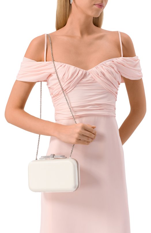 Клатч Double Bow small Mach & Mach MMCB-BG0002-CRP-WHT Белый  MMCB-BG0002-CRP-WHT Фото 2