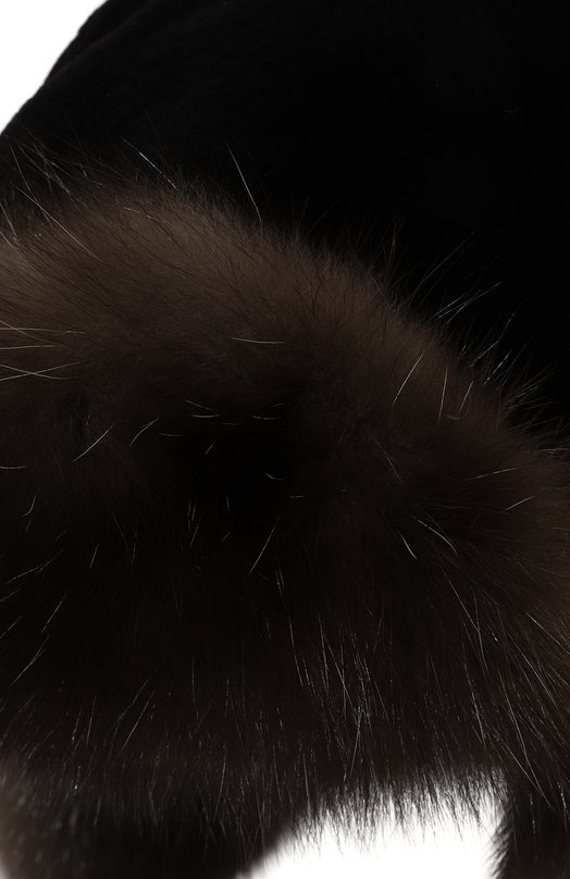 Шапка-ушанка Майкл из меха соболя и норки FurLand 0201431650002100002 Коричневый  0201431650002100002 Фото 3