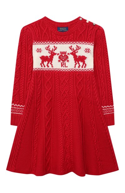 Платье из хлопка и шерсти POLO RALPH LAUREN, арт. 312853179, фото 1