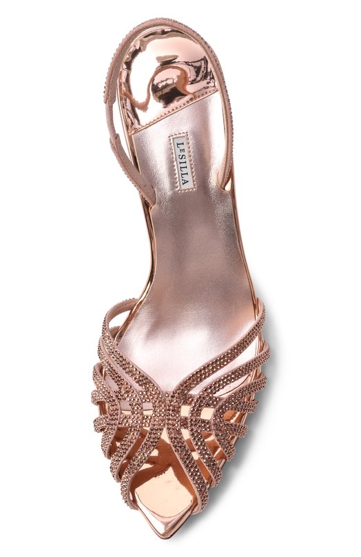 Кожаные босоножки Embrace 80 Le Silla 6608E080BXPPMRA Золотой  6608E080BXPPMRA Фото 6