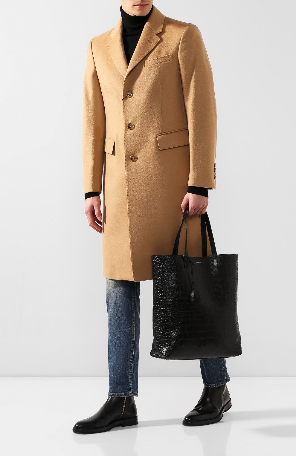 Кожаная сумка-тоут SAINT LAURENT, арт. 591747/DZE0E, фото 2