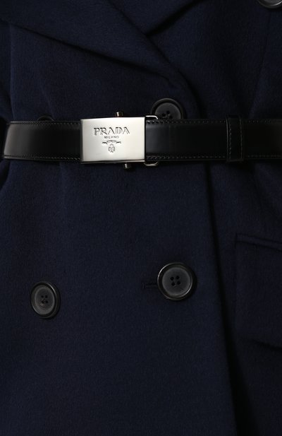 Шерстяное двубортное пальто с поясом PRADA, арт. P623HK-1QLO-F0HDP, фото 5