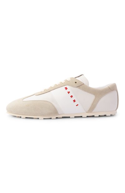 Кожаные кроссовки softy soccer MARNI, арт. SNZW020400/P1802, фото 4