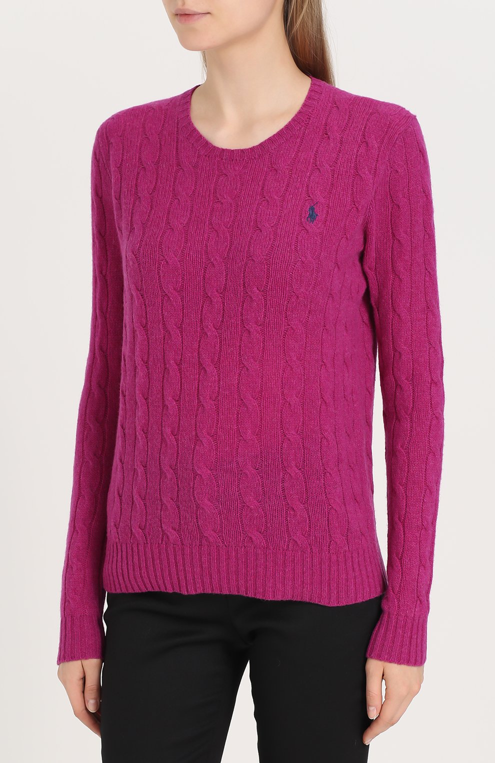 Шерстяной пуловер POLO RALPH LAUREN фуксия цвета по цене 21800 руб., арт. 211525764, фото 3 Шерстяной пуловер POLO RALPH LAUREN, арт. 211525764, фото 3